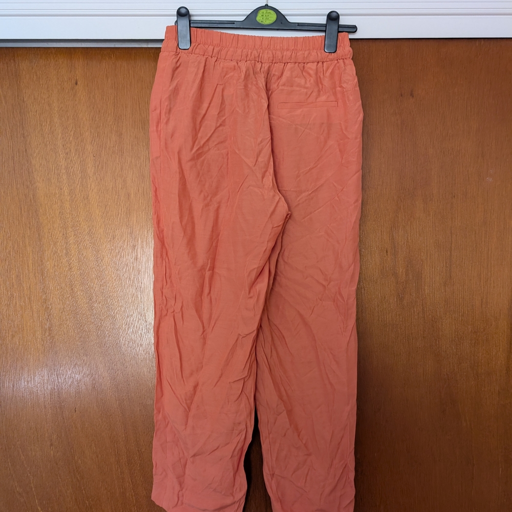 & Other Stories Women's Orange Lightweight Floaty Summer Pants Size 4 - Picture 5 of 8